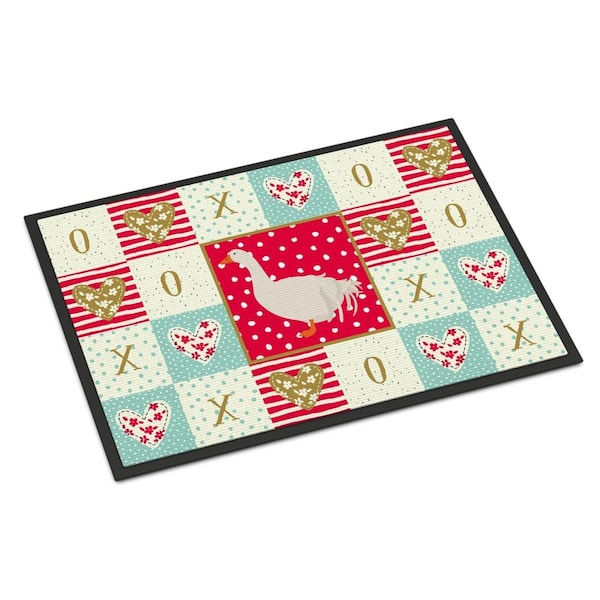 Carolines Treasures 24 x 36 in. Sebastopol Goose Love Indoor or Outdoor Mat CK5329JMAT - main
